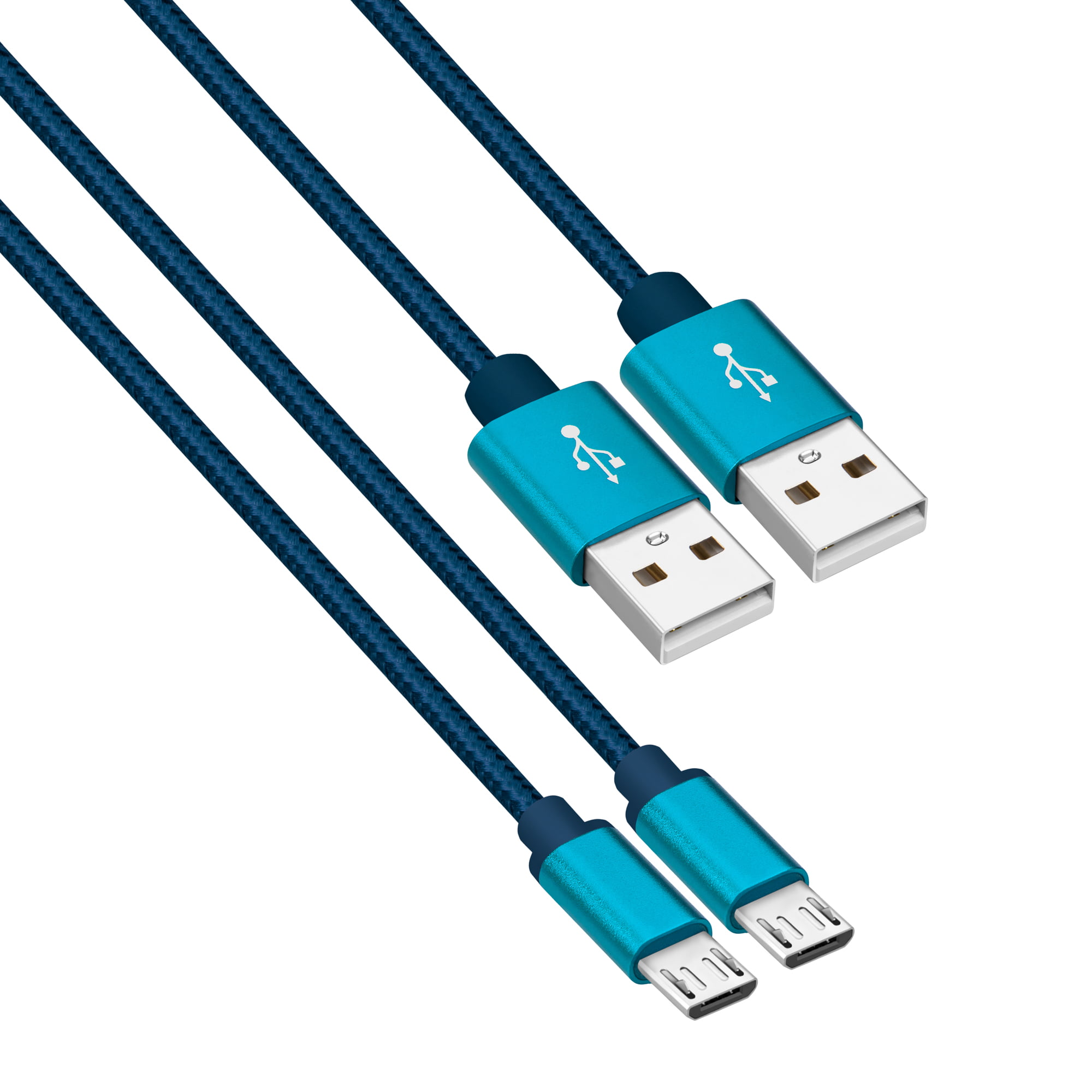 [2 Pack] Micro USB Cable 2FT, Lonian USB A Male to Micro USB Sync Charging Android Phone Charger Cable Compatible with PS4